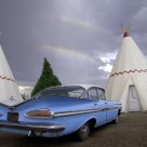Rainbow Over Wigwam Motel on Route 66